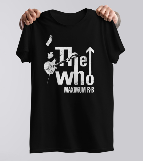 The Who Maximum R B Tour Iconic Arrow Guitar T-Shirt