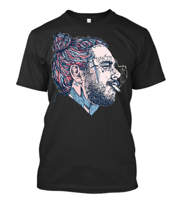 Post Malone Side Profile Smoking T-Shirt