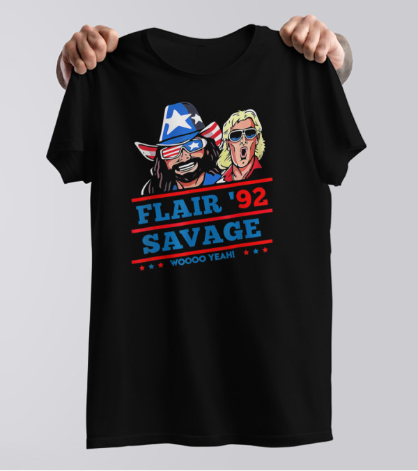 Flair '92 Savage Woooo Yeah Star-Spangled Duo T-Shirt