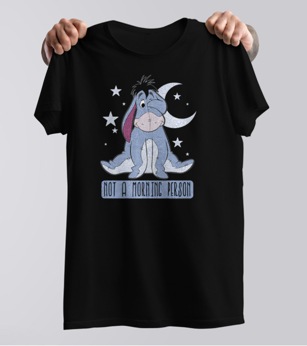 Disney Eeyore Not A Morning Person Winnie The Pooh Moon Stars T-Shirt