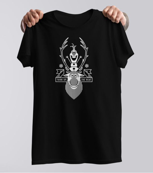 Disney Frozen Olaf And Sven Turn Up The Heat Snowflakes Antlers T-Shirt