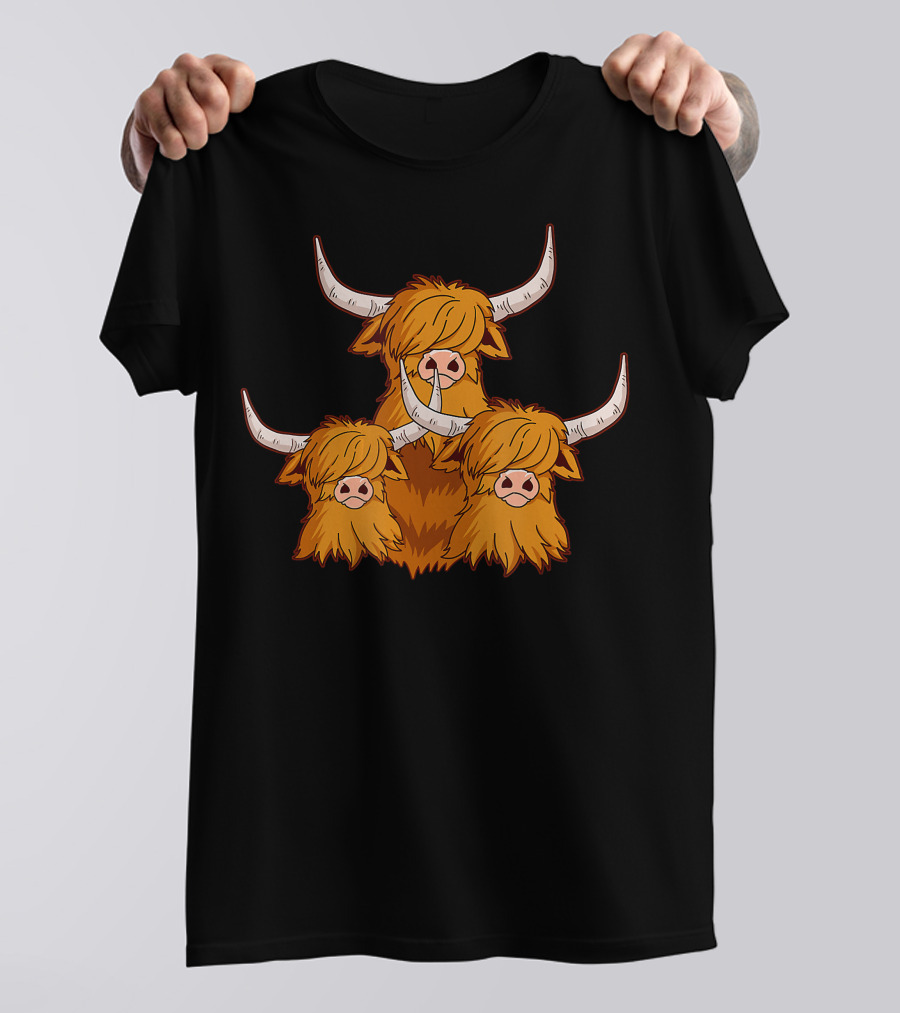 Scottish Highland Cow Trio Highland Cows T-Shirt