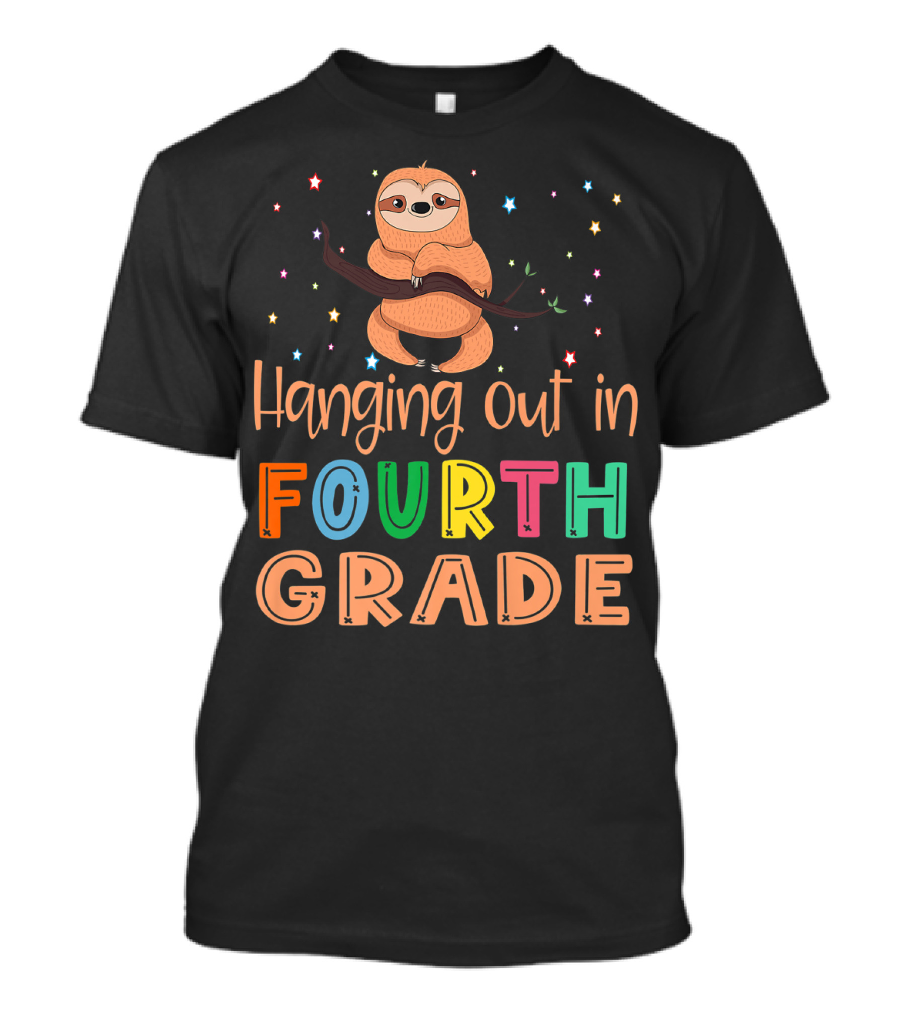 Hanging Out In Fourth Grade Back To School Sloth T-Shirt