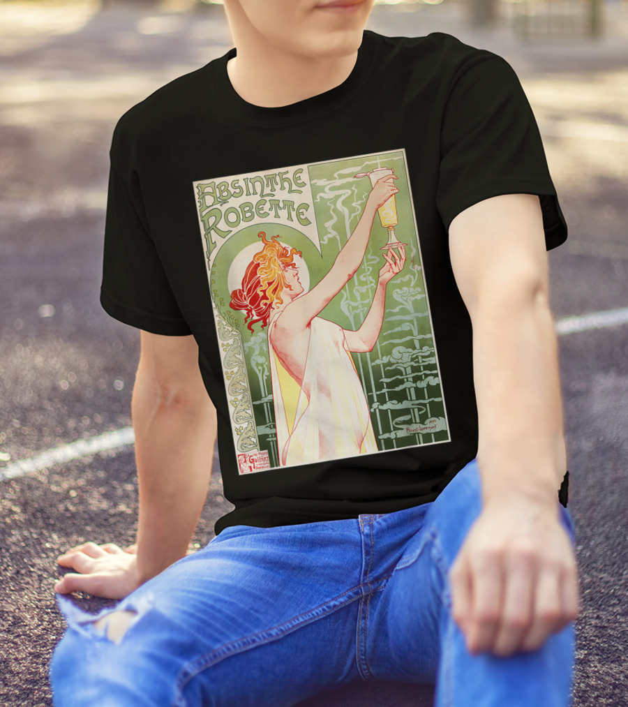 Absinthe Robette Retro Art Nouveau Poster By Privat-Livemont T-Shirt