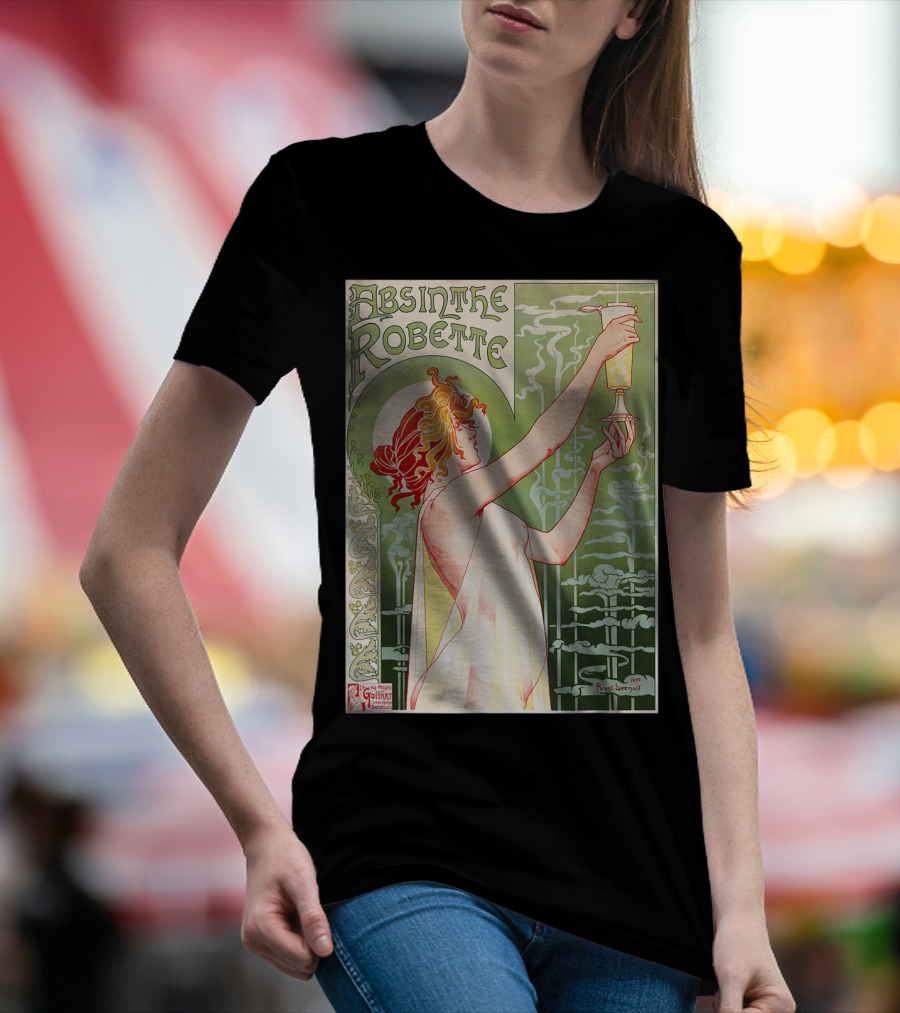 Absinthe Robette Retro Art Nouveau Poster By Privat-Livemont T-Shirt