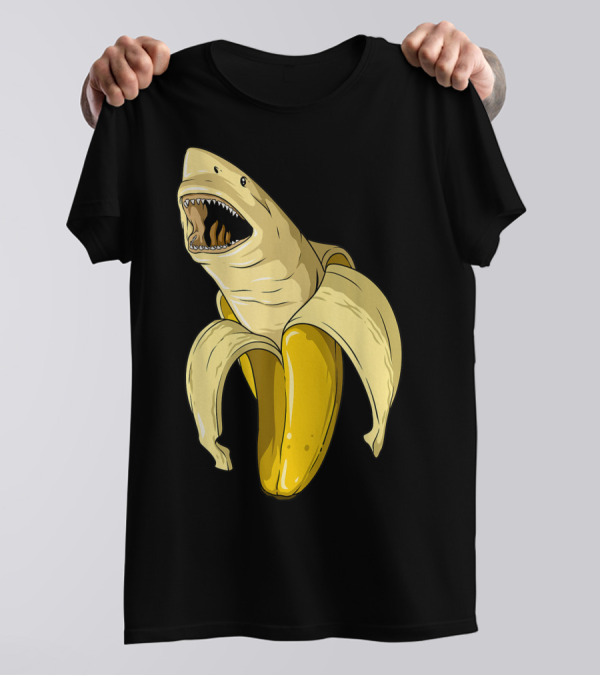 Banana Shark Banana Themed Shark Themed Party Banana Shark T-Shirt