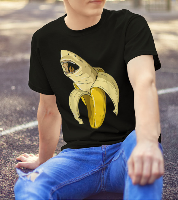 Banana Shark Banana Themed Shark Themed Party Banana Shark T-Shirt
