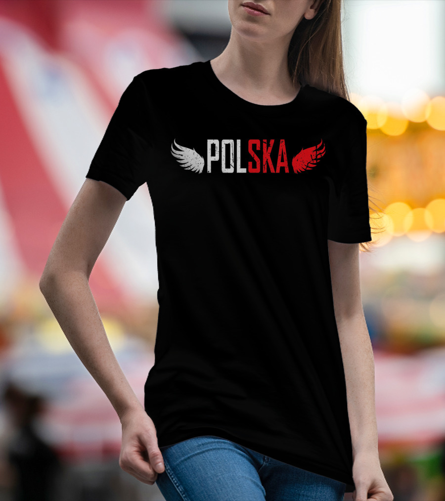 Polska White And Red Wings Polish For All From Poland Polskie T-Shirt
