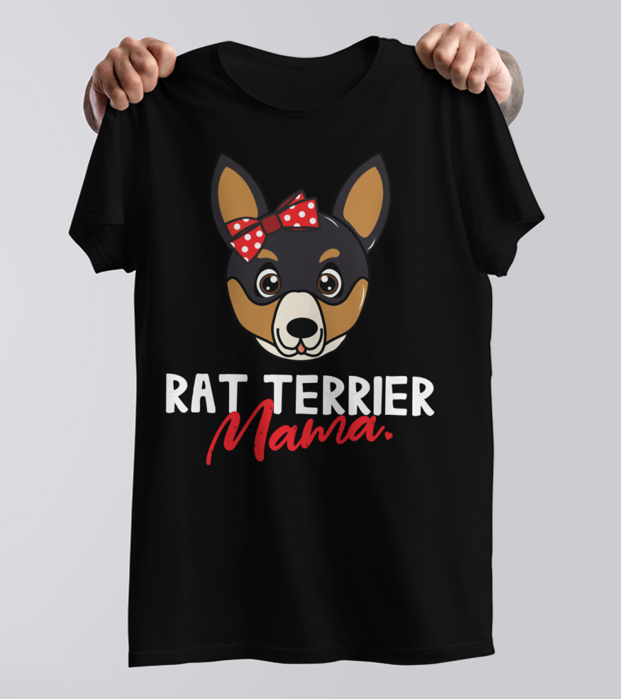 Rat Terrier Mama With Bow T-Shirt