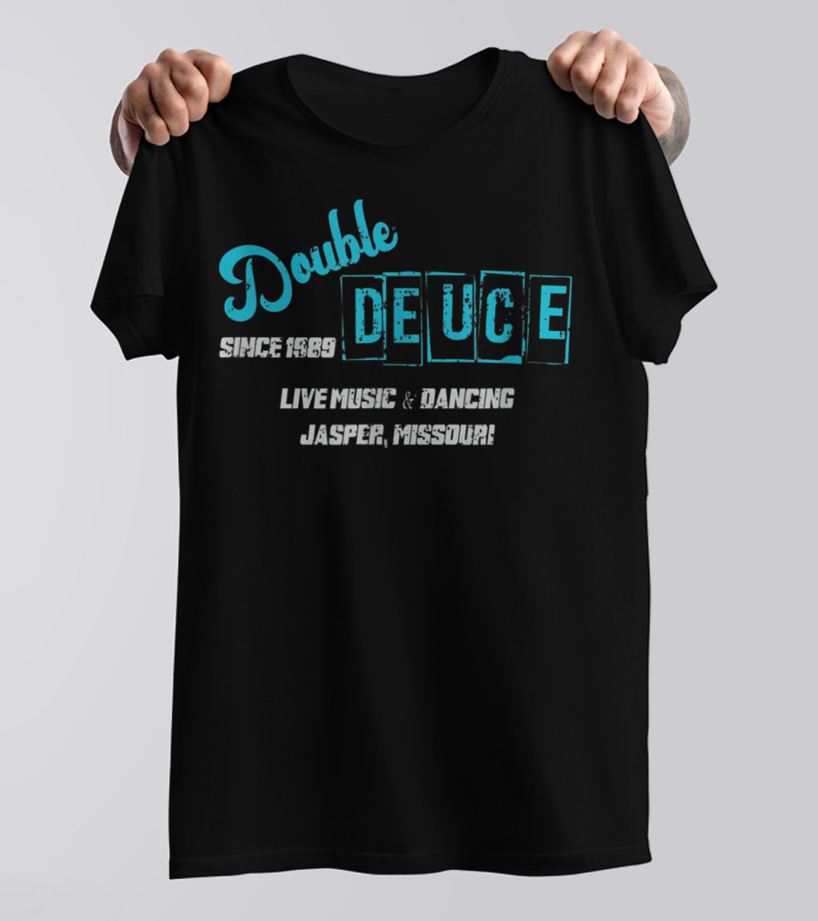 Double Deuce Live Music Dancing Since 1969 Jasper Missouri Retro 80s Roadhouse T-Shirt
