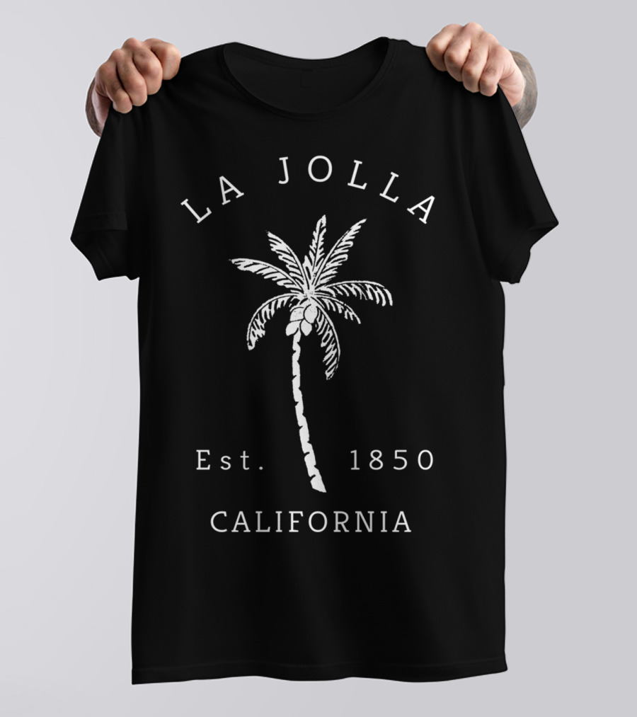 La Jolla California Est. 1850 Retro Palm Tree T-Shirt