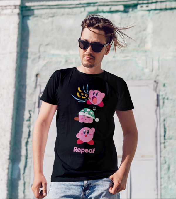 Kirby Eat Sleep Conquer Repeat T-Shirt