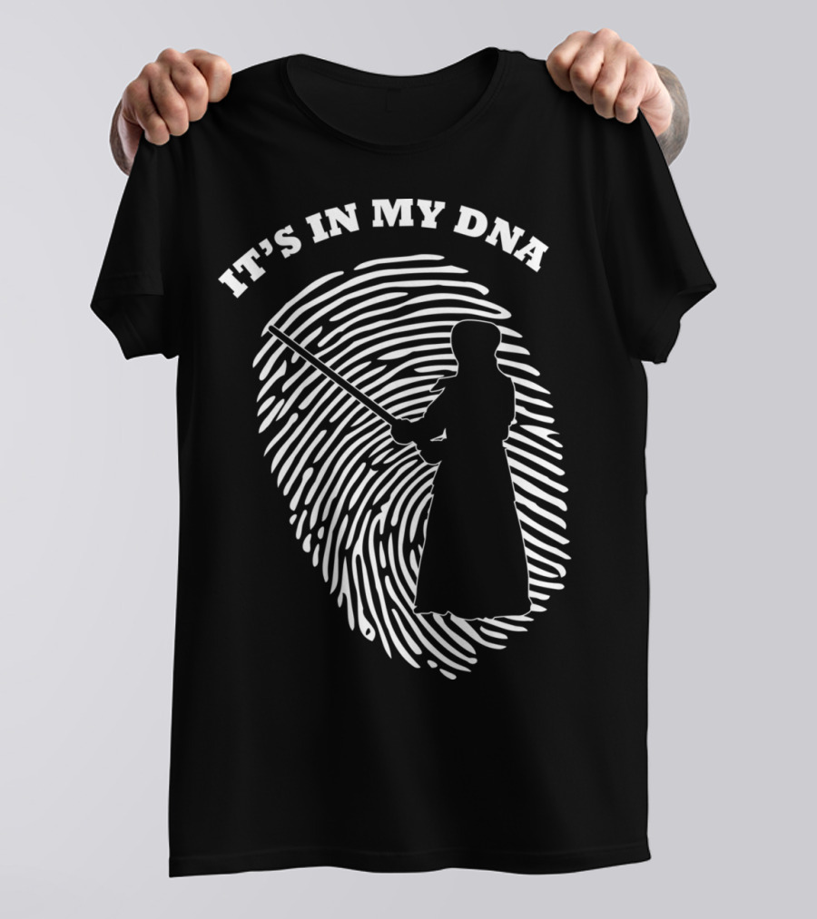 It's In My DNA Kendo Sword Fighter Fingerprint T-Shirt