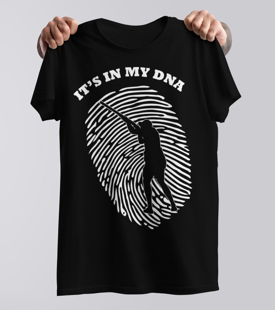 It's In My DNA Skeet Shooting Shooter Fingerprint T-Shirt