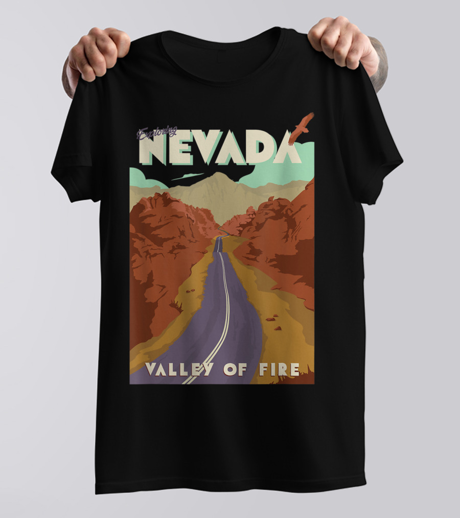 Entering Nevada Valley Of Fire Scenic Road Adventure T-Shirt