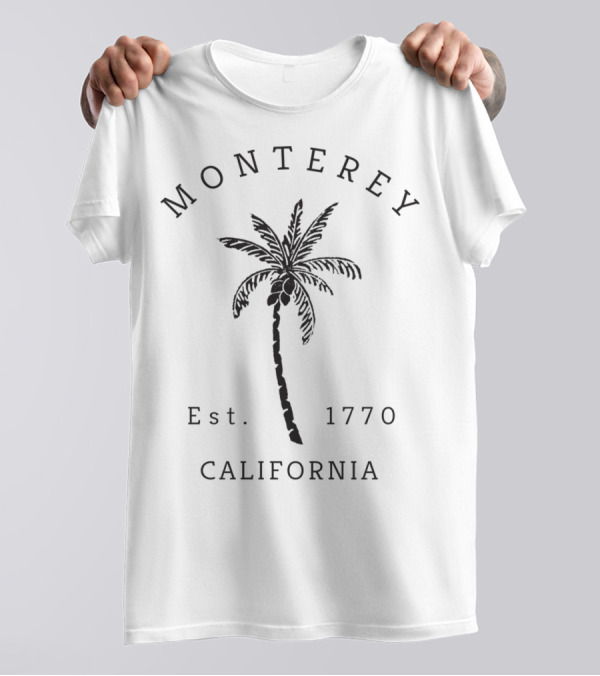 Monterey California Est. 1770 Palm Tree Retro Cool T-Shirt