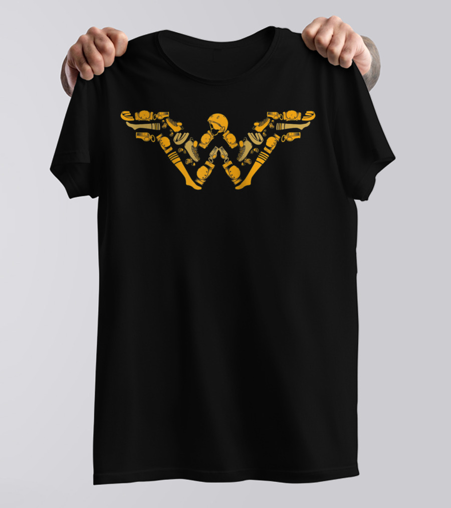 Roller Derby Wonder Hero Skaters Symbol W T-Shirt