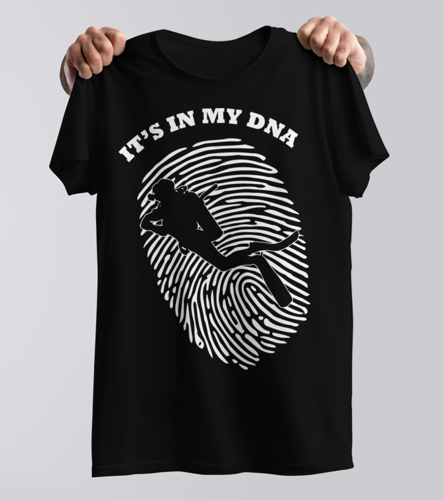 It's In My Dna Scuba Diving Diver Fingerprint T-Shirt