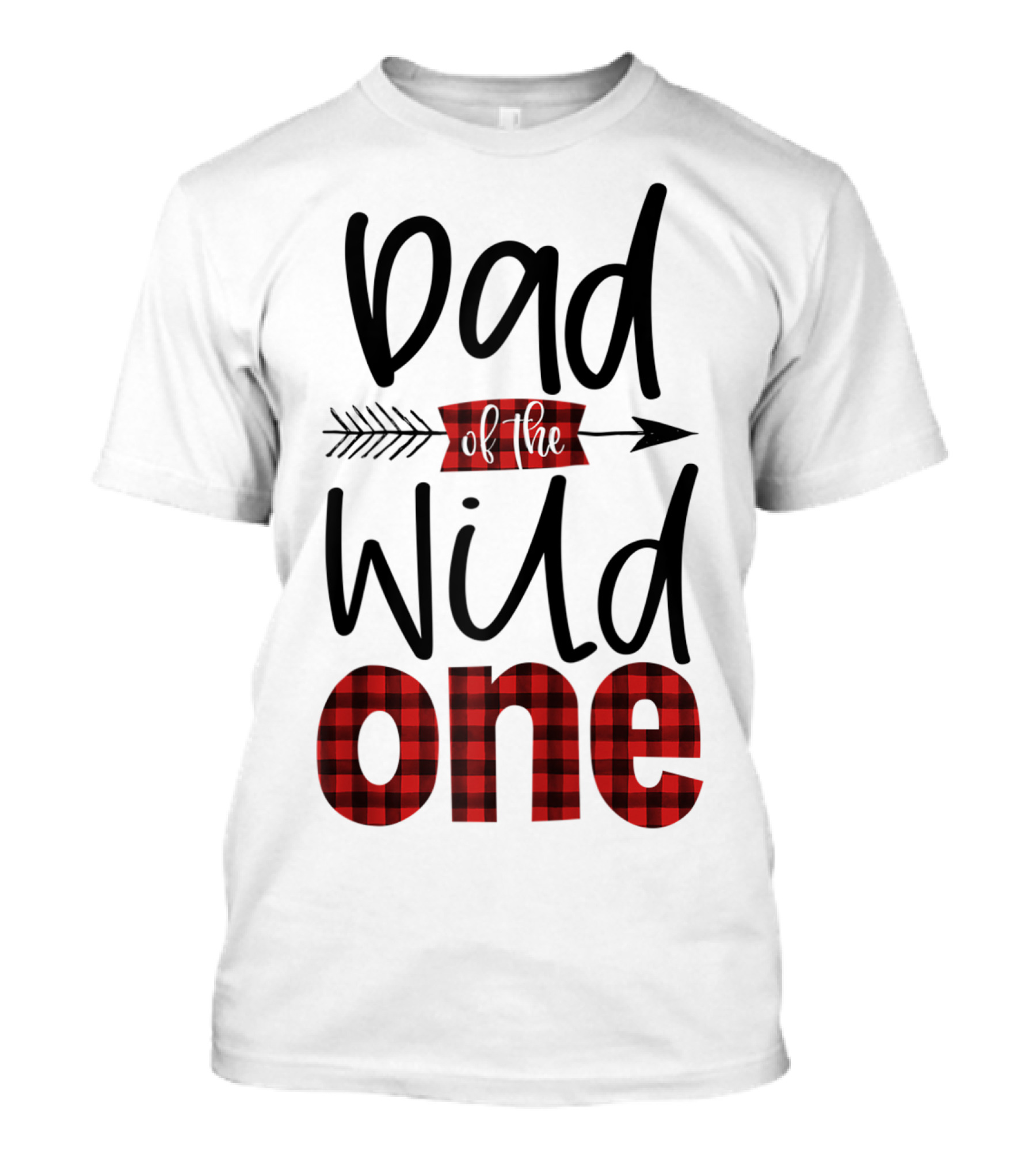 Dad Of The Wild One Plaid Lumberjack Birthday T-Shirt