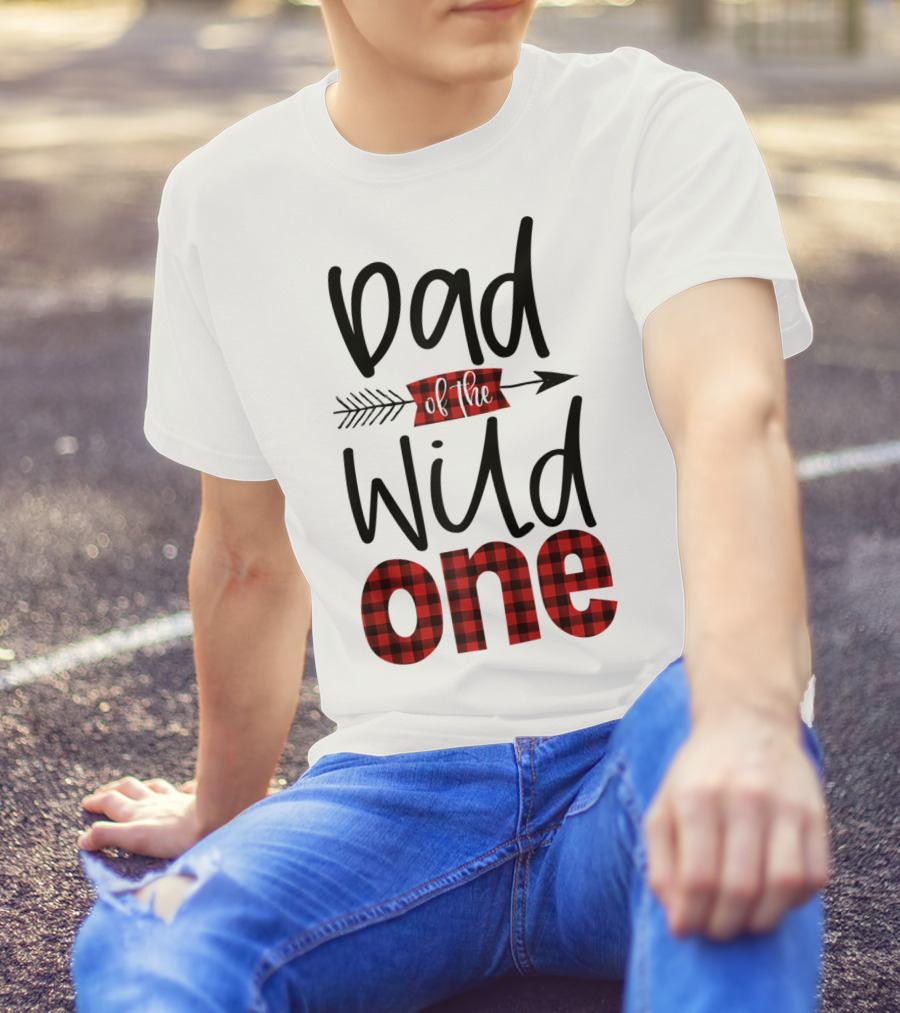 Dad Of The Wild One Plaid Lumberjack Birthday T-Shirt