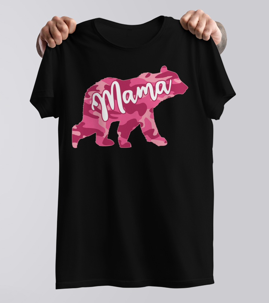 Mama Bear Pink Camouflage Camo T-Shirt