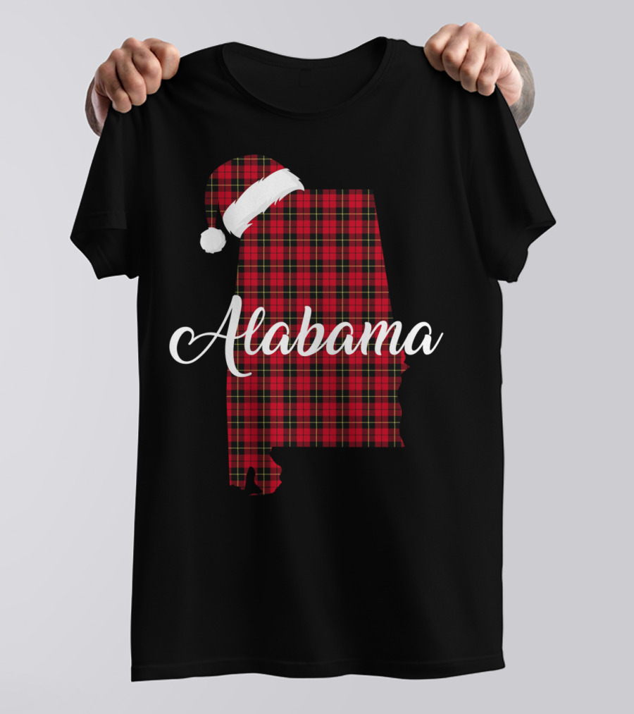 Alabama Santa Hat Red Buffalo Royal Stewart Tartan T-Shirt
