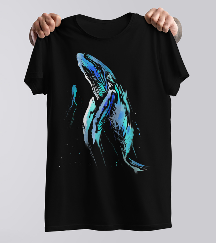 Scuba Diver And Humpback Whale Ocean Adventure T-Shirt
