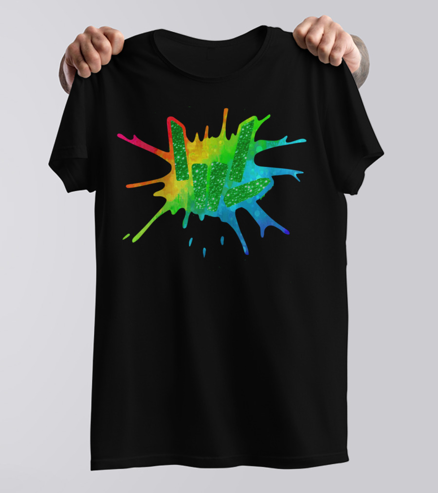 Love Youth And Beautiful Rainbow Paint Splash T-Shirt