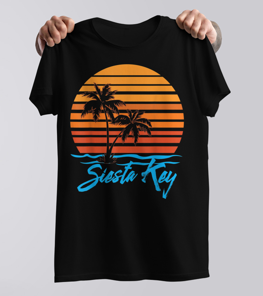 Siesta Key Sunset Palm Trees Beach Vacation T-Shirt
