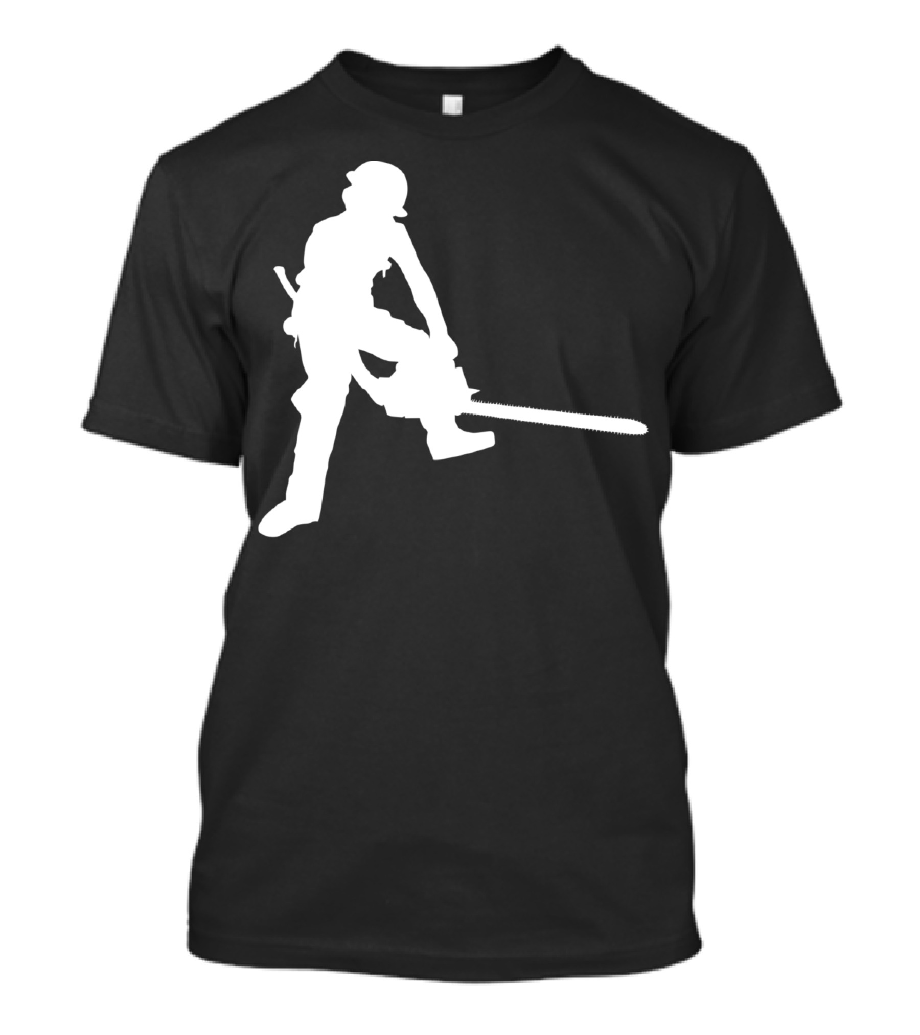 Silhouette Lumberjack Woodworker Logger With Chainsaw T-Shirt