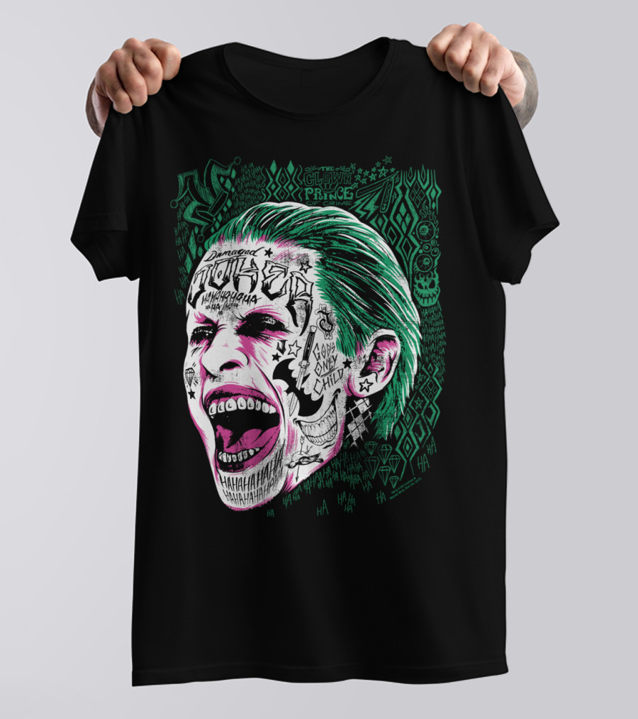 Suicide Squad Joker Damaged Clown Prince Gang Only Child Hahahaha T-Shirt