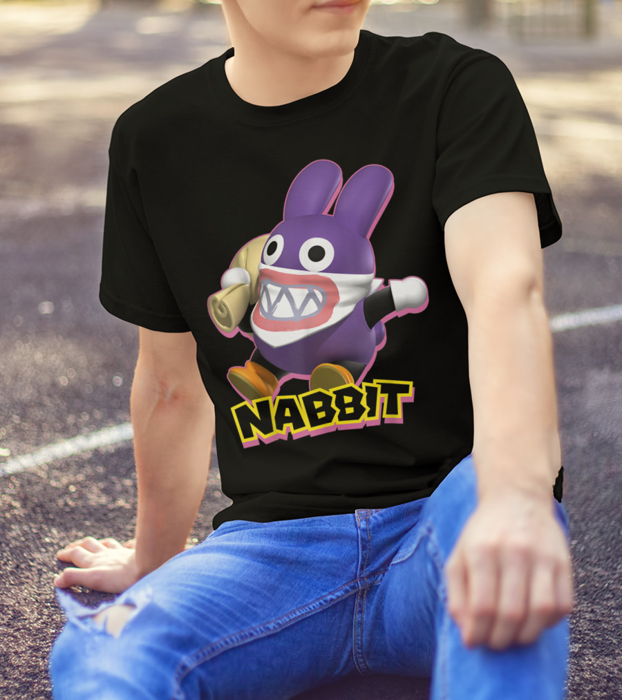 Nabbit Super Mario Action Character With Bandana And Sack T-Shirt