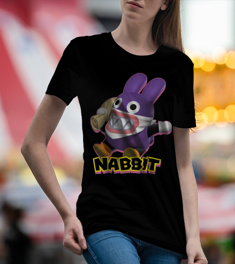 Nabbit Super Mario Action Character With Bandana And Sack T-Shirt