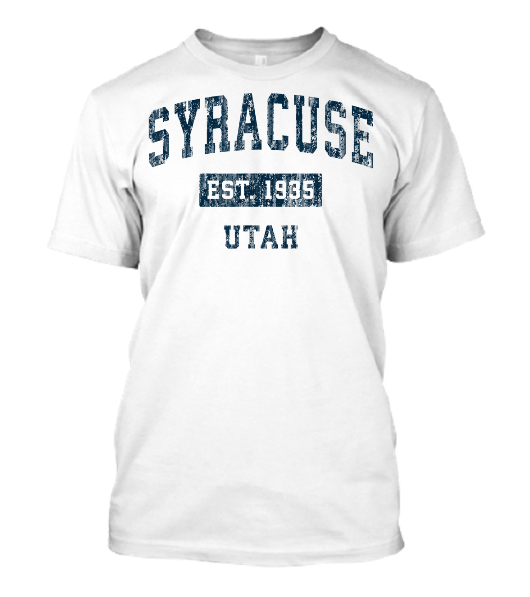 Syracuse Utah Est 1935 Vintage Sports Navy T-Shirt