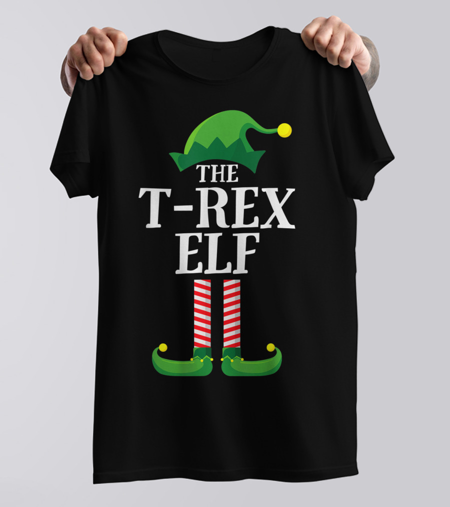 THE T REX ELF MATCHING FAMILY GROUP CHRISTMAS COSTUME T-Shirt