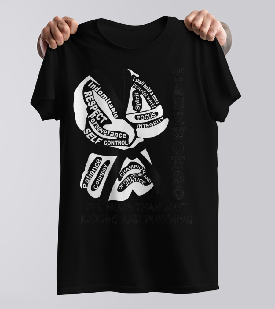 Taekwondo More Than Just Kicking And Punching Respect Perseverance Self-Control Integrity T-Shirt