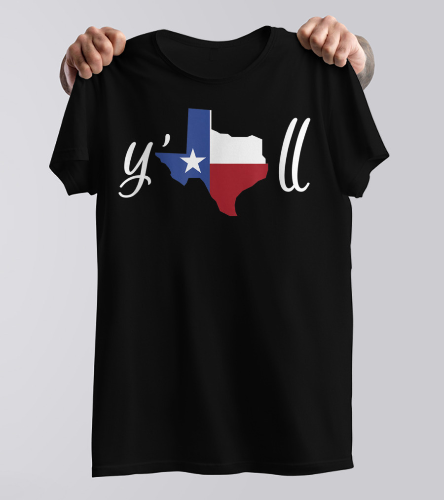 Y'all Texas Flag BBQ Lovers Slang T-Shirt