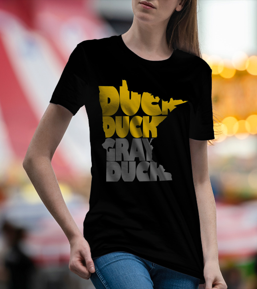 Duck Duck Gray Duck Minnesota Map T-Shirt