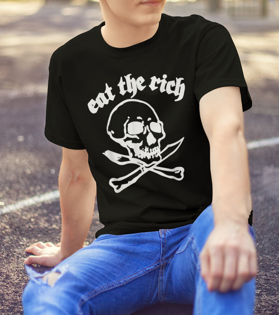 Eat The Rich Skull Crossbones Classic Rock T-Shirt