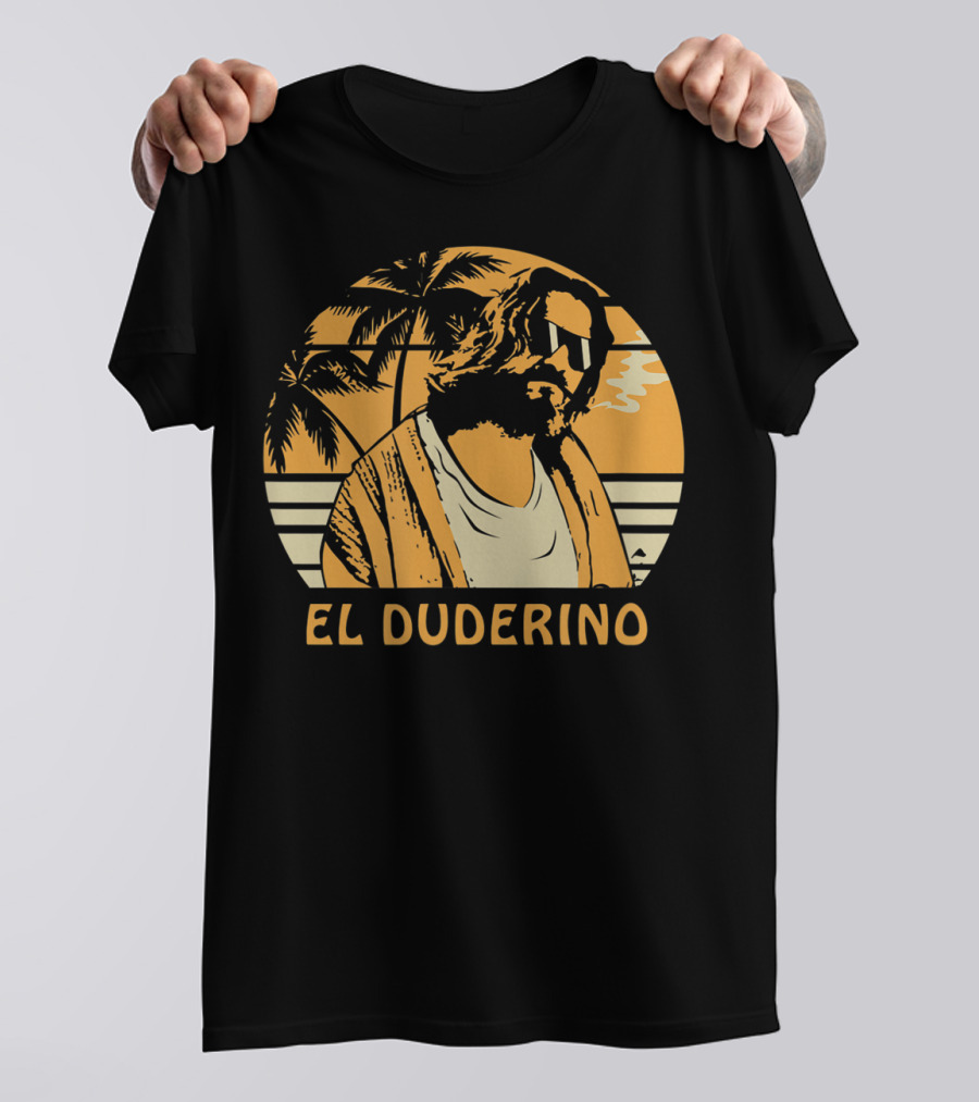 El Duderino Classic Vintage Movie Tropical Sunset Palm Trees T-Shirt