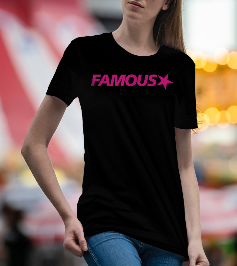 Famous Birthdays Pink Star T-Shirt