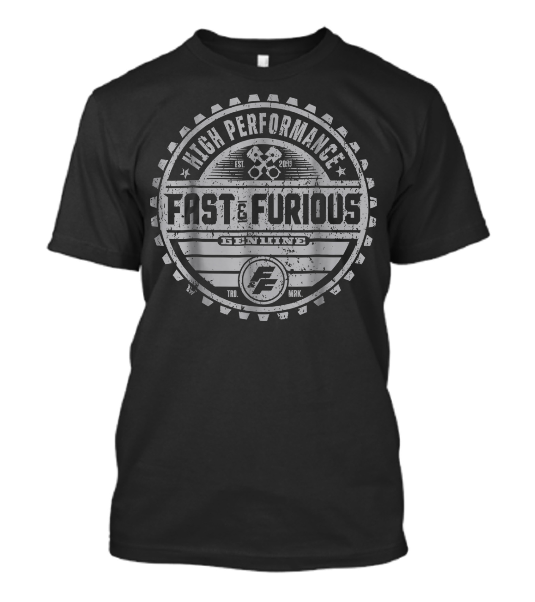 High Performance Fast Furious Genuine Est. 2001 Classic Garage T-Shirt