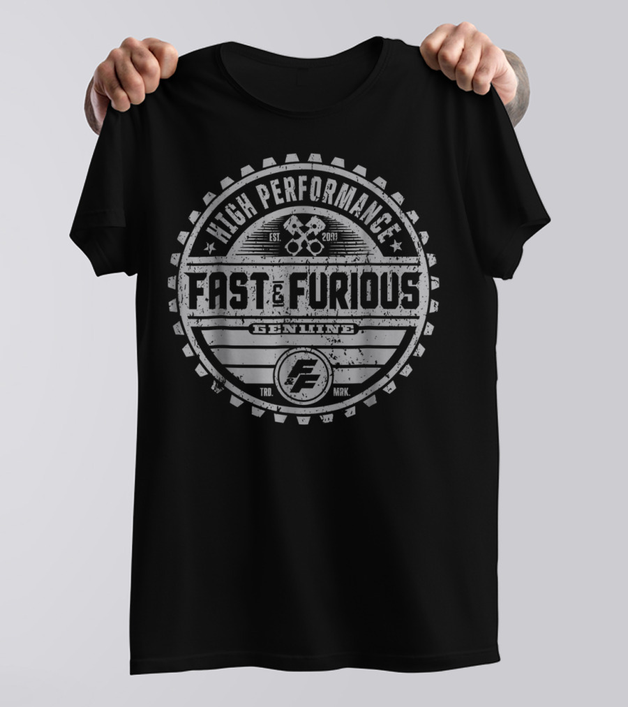 High Performance Fast Furious Genuine Est. 2001 Classic Garage T-Shirt