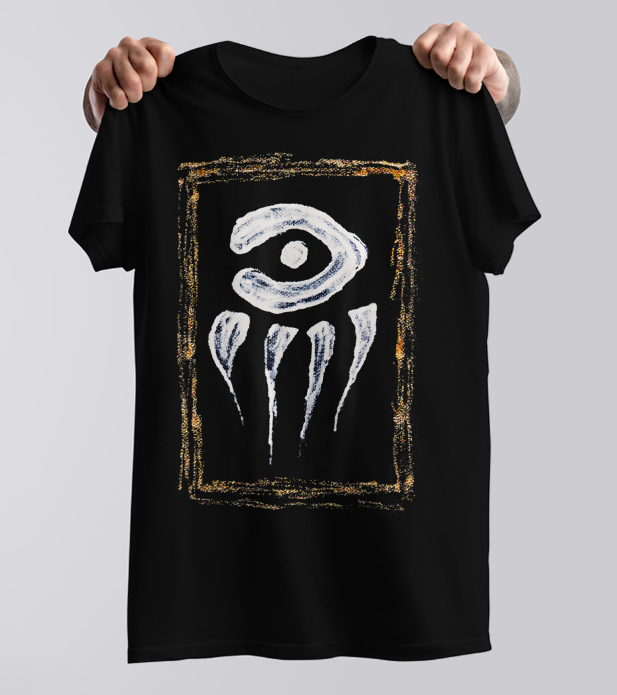 Faux Glitter Patch Classicfit Abstract Eye Symbol By Kimberly T-Shirt