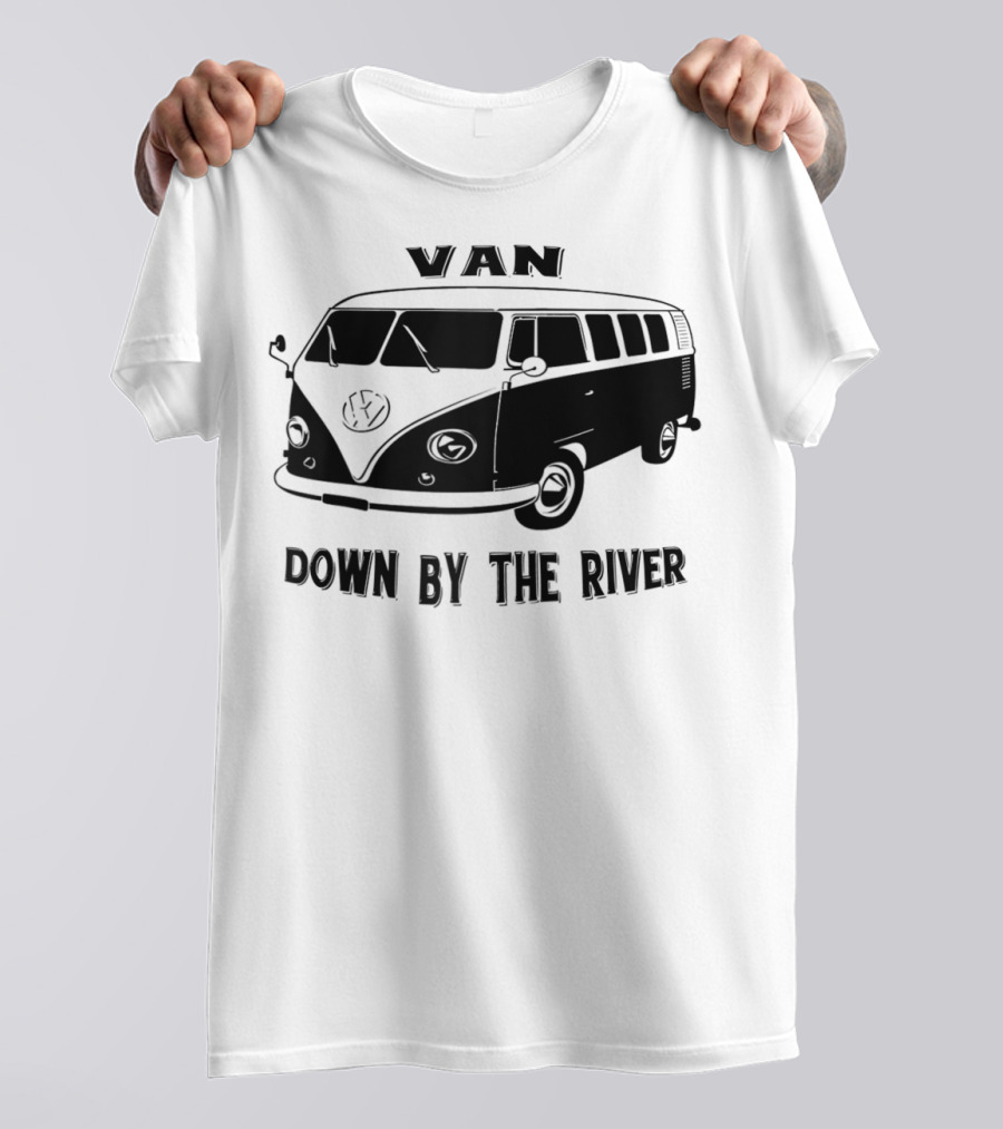 Classic Vintage 1960 Van Microbus Down By The River T-Shirt
