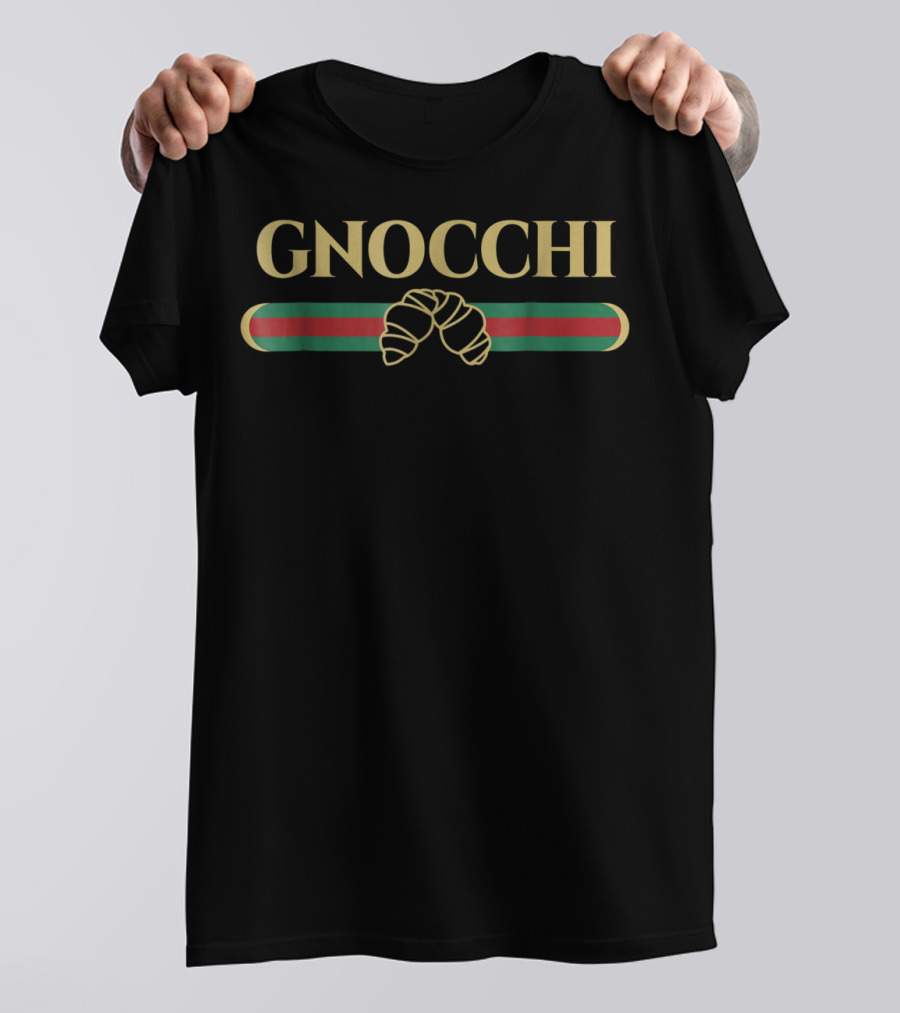 Gnocchi Classic Parody With Croissant-Inspired Fashion T-Shirt