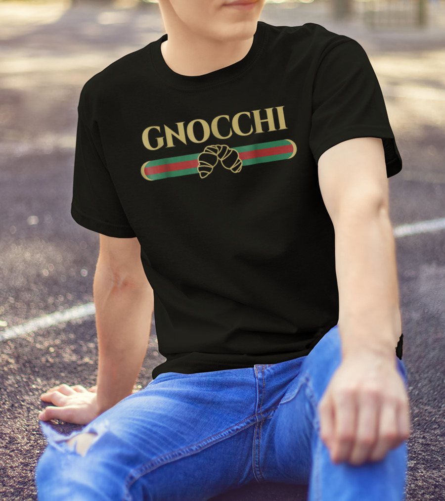 Gnocchi Classic Parody With Croissant-Inspired Fashion T-Shirt