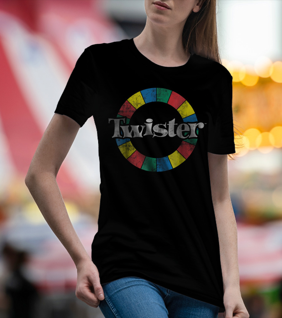 Twister Game Hasbro Colorful Circle T-Shirt
