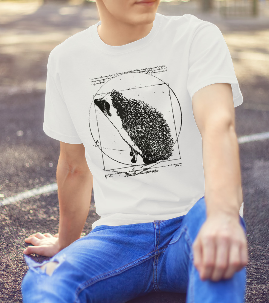 Vitruvian Hedgehog Vintage T-Shirt