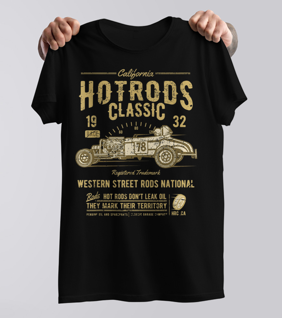 California Hot Rods Classic 1932 Western Street Rods National Race T-Shirt